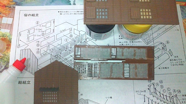 障子紙を貼るところ